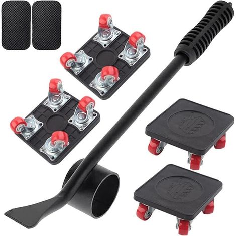 Patins À Roulettes Pour Meubles - Roue Rotative 360 Degrés - Charge Maximale 800 Kg - Pour Déménagement Et Réaménagement - Kit De 4 Pièces (1/5)