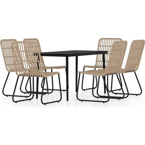 Maison Exclusive - Set Mobili da Pranzo per Giardino 7 pz Rovere (1/5)