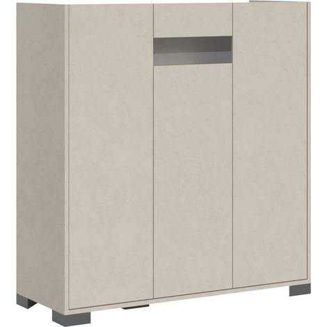 Credenza alta 3 ante 100x35x110 cm - RIFLESSO - Dimensioni: L.103 P.35 H.110 cm - Colore: Cashmere