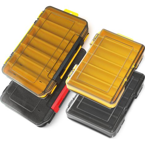 Scatola portaoggetti a doppia faccia per esche e ami (set da 4)