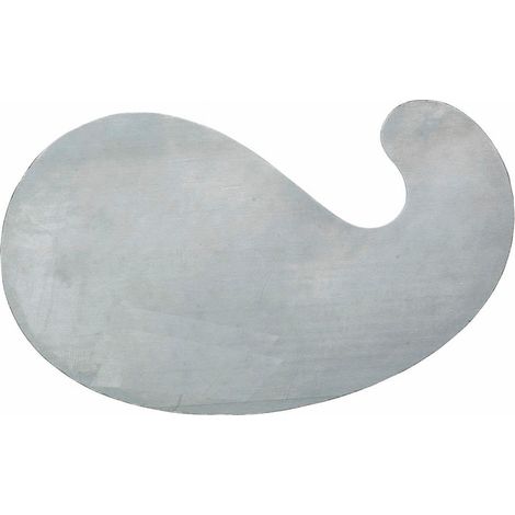 Ziehklinge aus Spezialstahl Ausführung Schwanenhals 120 x 60 x 0,8 mm