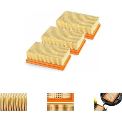 3 Pack remplacement plat plissés Filtre Karcher MV4 MV5 MV6 WD4 WD5 WD6, WD4P WD5P WD6P Aspirateur Wet-Dry - remplace 2,863-005,0 thsinde (1/4)