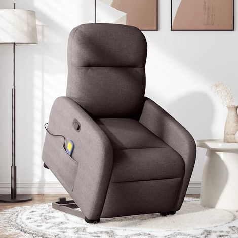 Maison Exclusive - Massagesessel mit Aufstehhilfe Dunkelbraun Sto