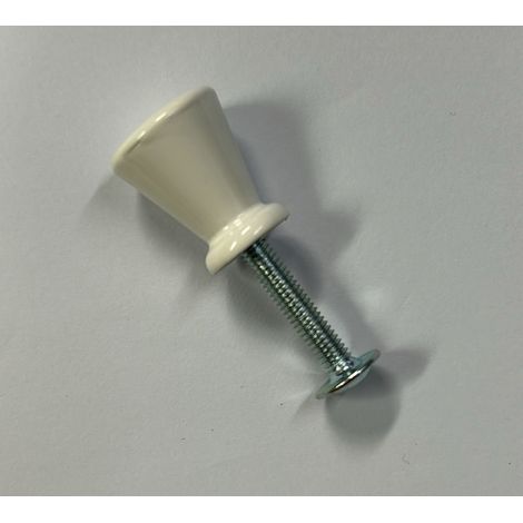 ORECA - POMOLO IN ABS LACCATO BIANCO 16X19MM