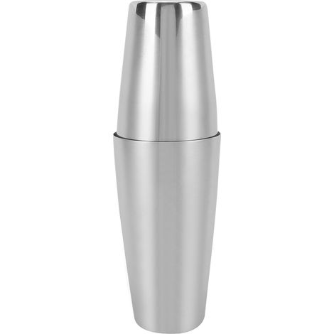 Barset mit 2 Cocktailshaker-Gläsern aus Edelstahl (750 ml + 550 ml) zum Mixen von Getränken, Eiskaffee und Tee. (1/5)
