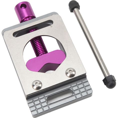 Guide de coupe pour vélo en alliage d'aluminium, réglable, pour fourche, tige de selle et cintre, ajustable, pour VTT et vélos de route, violet (1/5)