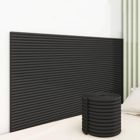Bande de protection anti-choc noire avec adhésif, 20cm×2m, revêtement mural souple pour bébé, protège angles et rebords de table