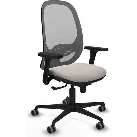 Chaise de bureau piqueras y crespo Cilanco gris blanc mousse (1/2)