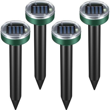 Répulsifs solaires Anti Taupes  Répulsif Contre Les Taupes,Lot de 4 Répulsif Contre Les campagnols  Répulsif à ultrasons  Répulsif Solaire Contre Les Taupes (1/5)