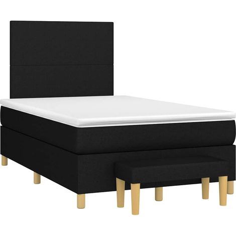 Maison Exclusive - Boxspringbett mit Matratze Schwarz 120x190 cm