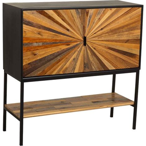Aparador de madera recuperada marrón 100x40x100h cm (1/5)