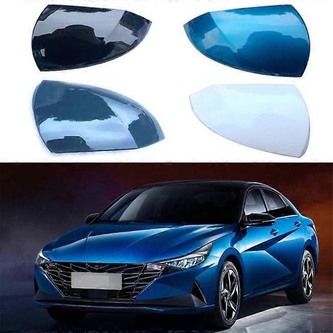 Passend für Hyundai Elantra der 7. Generation: Rückspiegelgehäuse, Rückspiegelabdeckung, Reflektor, links und rechts (rechtes Gehäuse, grau).