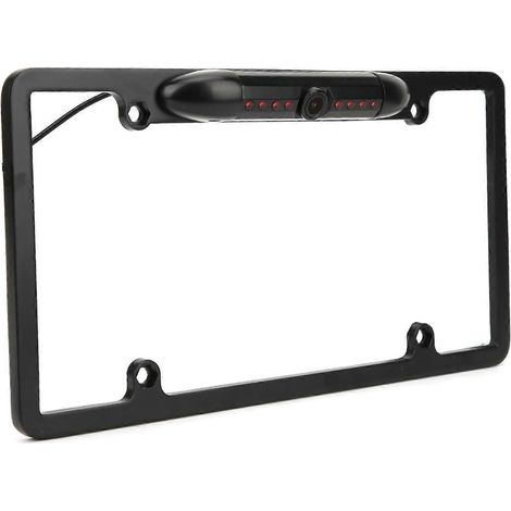 Caméra de recul pour plaque d'immatriculation américaine avec vision nocturne infrarouge grand angle, assistant de marche arrière et électrophores (1/5)