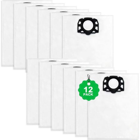 12er-Pack Vlies-Staubsaugerfilterbeutel, Zubehör-Staubsaugerfilterbeutel, kompatibel mit KFI 487, kompatibel mit Kärcher WD4, WD5, WD6, WD5 P, WD6 P, MV4, MV5, MV6 (1/5)