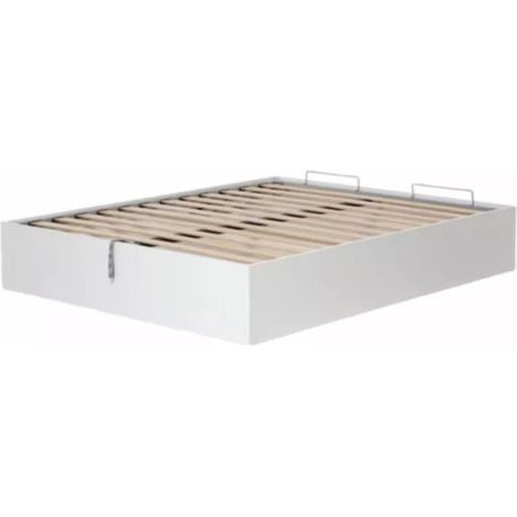 letto matrimoniale contenitore "bed box" bianco 160x190 cm (1/4)