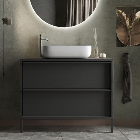 Meuble de salle de bain moderne avec vasque 80cm LOIS (1/5)