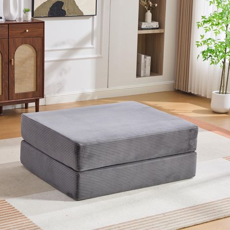 Chaise de compression velours côtelé, structure métallique, ergonomique, rembourrage épais, poche latérale et coussin, combinable et polyvalente.