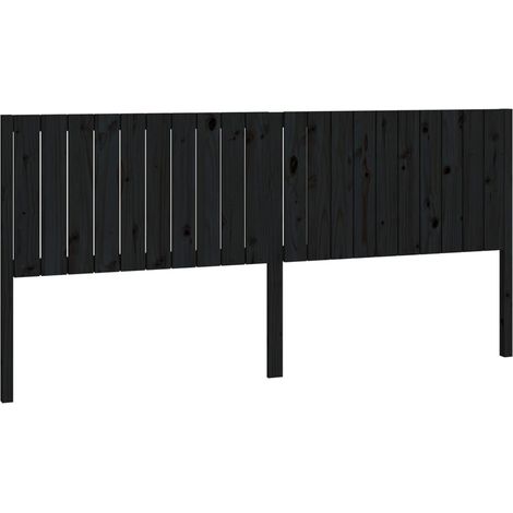 Maison Exclusive - Kopfteil Schwarz 205,5x4x100 cm Massivholz Kie