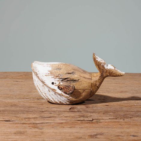 Sculpture Petite Baleine Bois naturel 15x6x9cm (1/5)