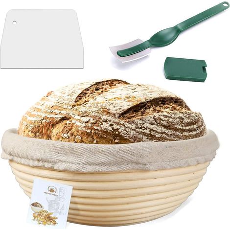 Ensemble panier à pain avec linge, spatule et porte-couteau (1/5)