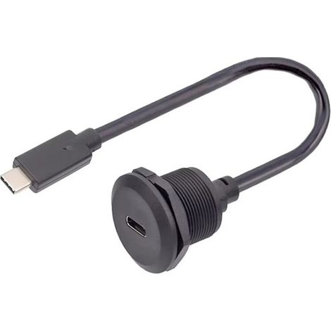 Compatible avec les ports de charge USB Type-C 3.1 femelle vers mâle, les ports de données Type-C avec façades à visser et les interfaces d'alimentation USB-C. (1/4)
