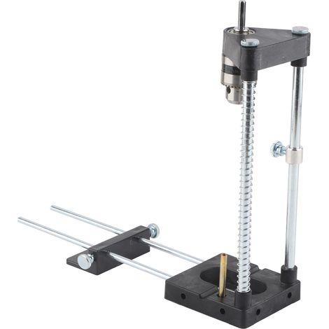 Perceuse à bois guide réglable gabarit perçage poinçon locateur menuisier base plastique noir (1/5)