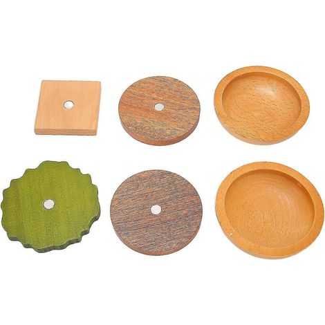 Ensemble de sous-verres à hamburger isolants et élégants en bois avec aimant pour la cuisine (1/5)