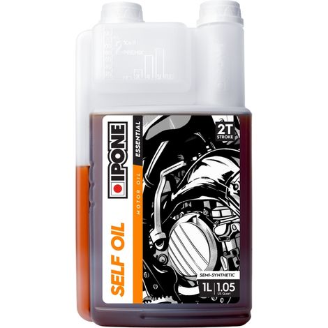 Aceite semisintético Ipone SELF OIL 2T 1L con dosificador.