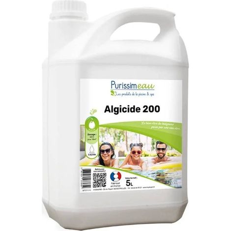 PURISSIMEAU - Produit algicide bactéricide pour piscine - 5L (1/2)