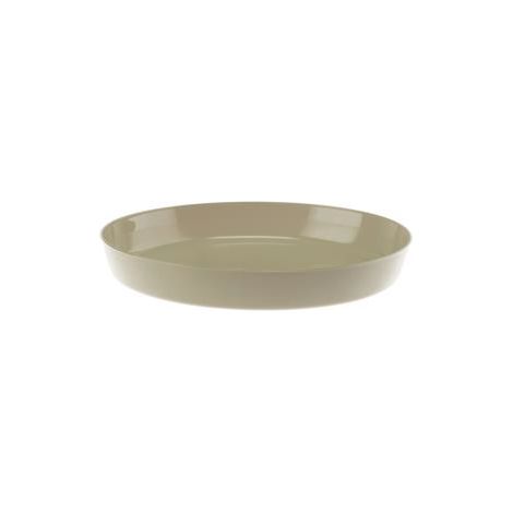 Support plastique pour pot de fleurs CRISTAL 19,6 cm beige brillant