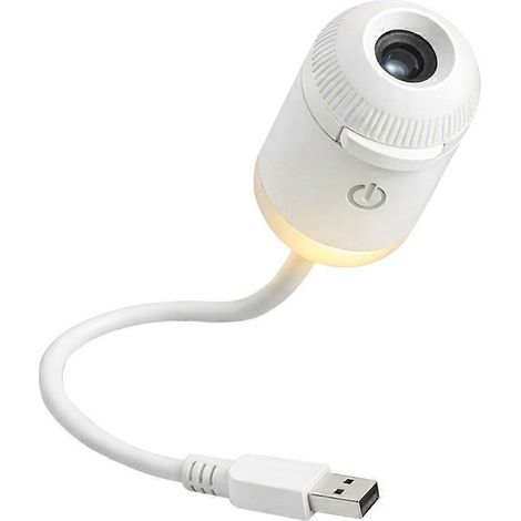 Veilleuse projecteur galaxie USB 2 en 1 avec lumière d'ambiance chaude et projection de galaxies, compatible avec plusieurs films, portable pour la chambre et la voiture. (1/5)