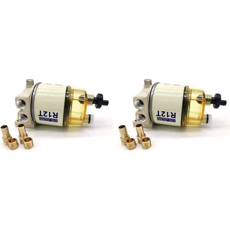Adecuado para 2X P502489 Conjunto separador de agua y aceite de filtro de combustible P502489 Piezas de repuesto marinas F1380-O