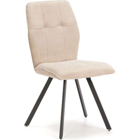 Pack de 4 sillas md-Unai tapizado textil beige, 89cm(alto) 47cm(ancho) 60cm(largo) (1/5)
