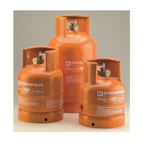 Kemper 1162 Bombola GPL Vuota con Rubinetto e Valvola di Sicurezza 5 Kg Attacco Italiano Ricaricabile colore Arancio (1/4)