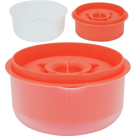 Eiertrenner, wiederverwendbarer Eigelbtrenner, Sieblöffel, Küchenhelfer (Orange)