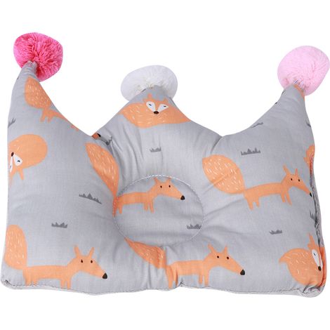 Oreiller anti-tête plate, anti-roulis, protection pour la tête, coussin de sommeil pour nourrissons et nouveau-nés, renard roux (1/5)