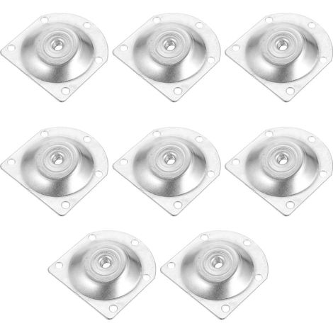Plaques de Fixation Meuble en Fer Argenté, 8pcs, pour Jambes de Meubles Inclinées à 12 Degrés, Fixent Les Pieds de Table Basse et Prolongent la Durée de Vie (1/5)