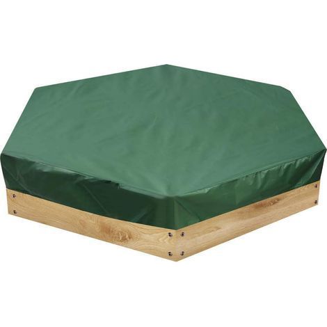 Couvercle hexagonal pour bac à sable avec cordon de serrage,étanche,anti-poussière,cache-bac à sable pour jardin extérieur(230cm×200cm)