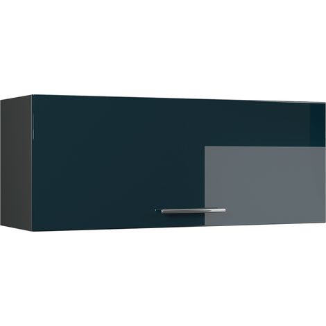 Hängeschrank Fame-Line, Dunkelblau Hochglanz/Anthrazit, 100 cm, Vicco (1/5)