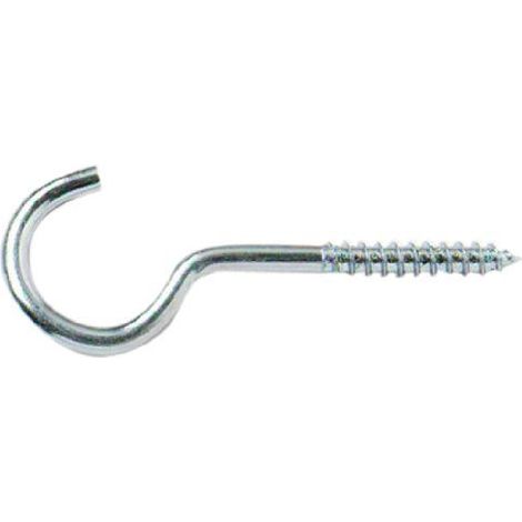 Bulk Hardware BH01681 BZP Crochet a vis en Acier, 60 mm, Set de 20 Pieces