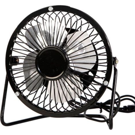 Mini-USB-Tischventilator (10 cm), tragbarer Hochgeschwindigkeitsventilator für Schreibtisch/Tisch im Studentenwohnheim (Schwarz)