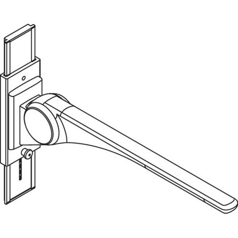 HEWI 802.50.40960 TB Poignée d'appui rabattable Basic, 850 mm (1/2)