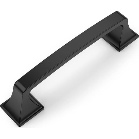 6 Pièces Poignee Meuble Cuisine Noir 96mm Alliage zinc Poignées Meubles avec Vis, pour Bureaux, Tiroirs, Armoires, Placard (1/5)
