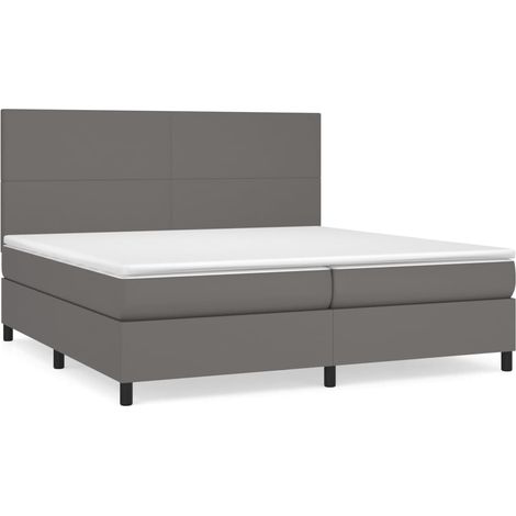 Maison Exclusive - Boxspringbett mit Matratze Grau 200x200 cm Kun (1/5)