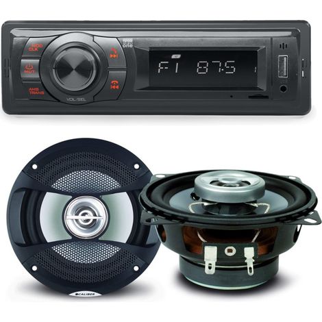 Pack sono voiture Auto Radio NewOne AR270 80 Watts + 2 haut parleurs 10cm 80W