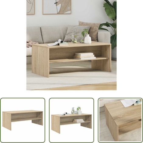 Bois d'ingénierie -  Table basse Chêne Sonoma 100 x 50 x 40 cm Bois d'ingénierie (1/5)