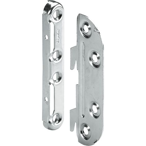 Hettich Bett-Verbindungsbeschlag,  100mm, mit 2 Haken, 25185, zum Einhängen, Stahl verzinkt
