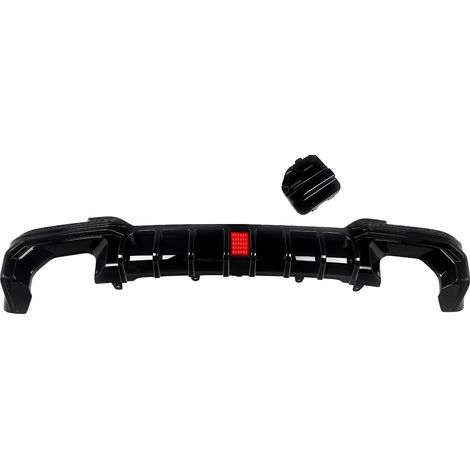 Difusor trasero, material ABS, reemplazo directo, negro brillante. (1/2)