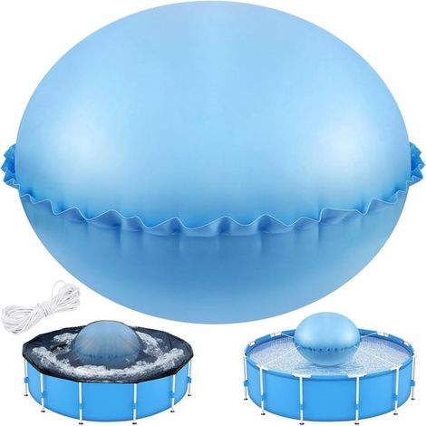Cojín para piscina - Funda para cojín - Protección contra el invierno - Evita la expansión del hielo - 120 cm - Azul (1/5)