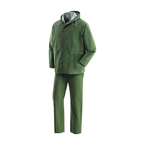 GIACCA + PANTALONE IMPERMEABILE PVC PLUVIO - VERDE L- 1 confezioni